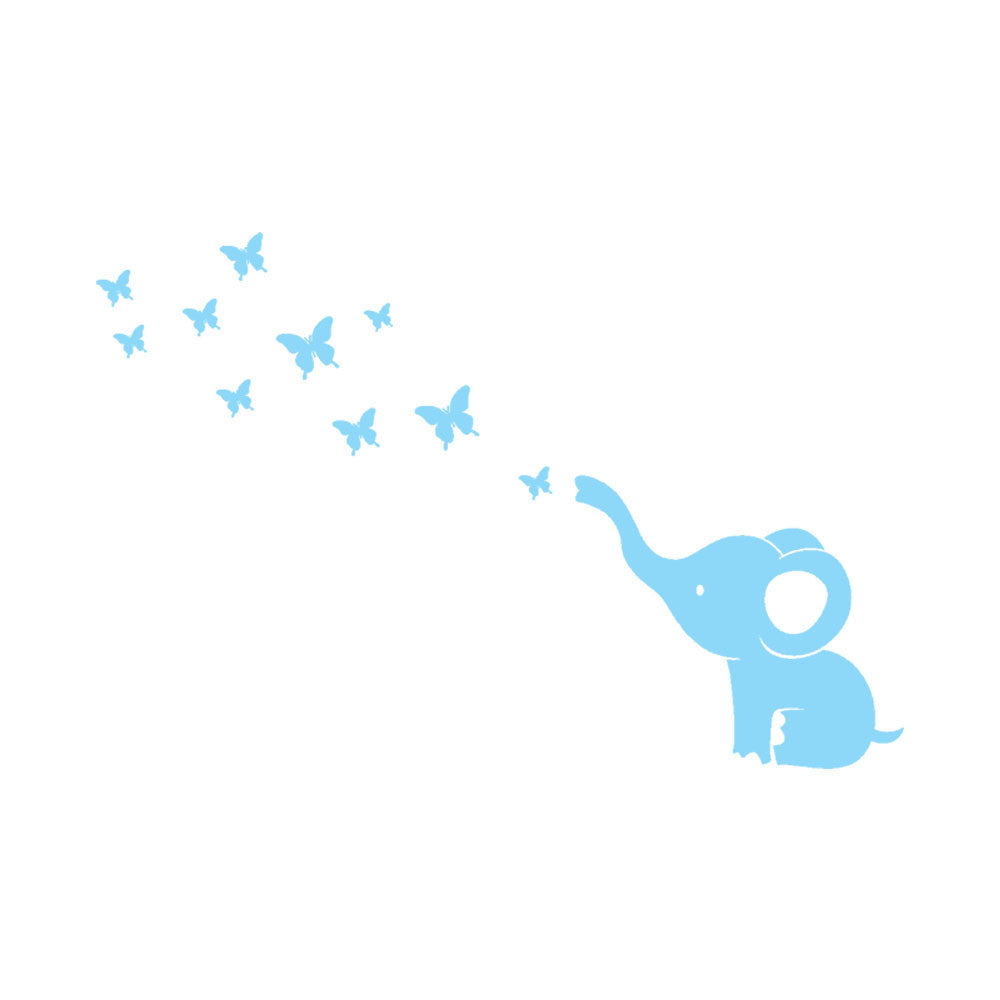 Elephant Butterfly Wall